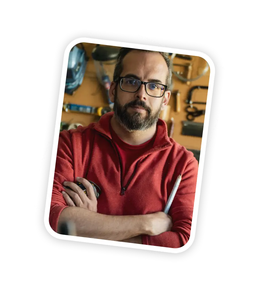 Technician working on a project